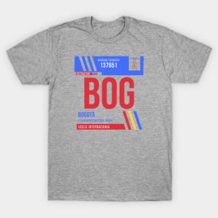 Bogota (BOG) Airport Code Baggage Tag T-Shirt